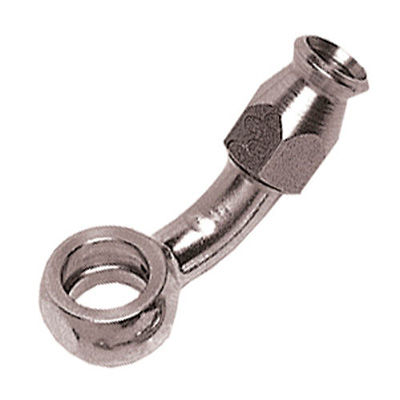 [243360-1727942] Goodridge Extended Neck 45 Degree Banjo Fitting (Plated Steel, -3)