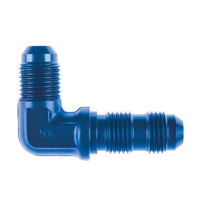 [243423-2291401] Goodridge Male To Male 90 Degree Bulkhead Adaptor JIC Thread (Black, -4 JIC (7/16 x 20), Anodised Aluminium)