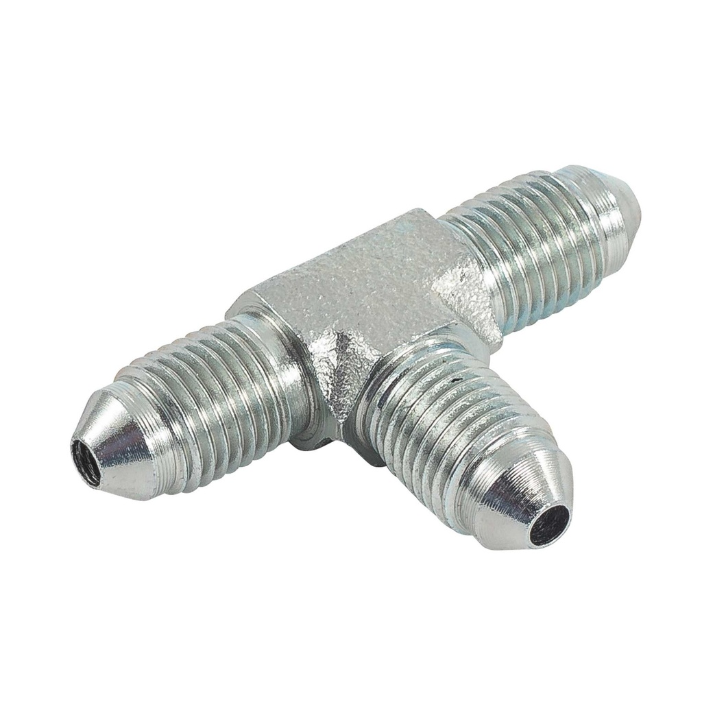 [243420-2291367] Goodridge Male T Piece With JIC Equal Thread (Black, -4 JIC (7/16 x 20), Anodised Aluminium)