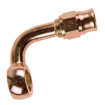 [243363-1797135] Goodridge 90 Degree Extended Neck Banjo Fitting (Plated Steel, 3/8 Inch (10mm))