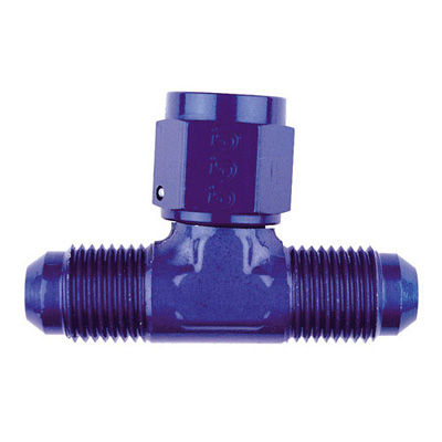 [243433-2291396] Goodridge Male - Female T Piece With JIC Equal Thread (Black, -4 JIC (7/16 x 20))