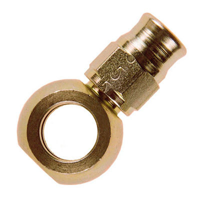 [243356-1797114] Goodridge Straight Banjo Fitting (Plated Steel, -3, 7/16 Inch (11.2mm))