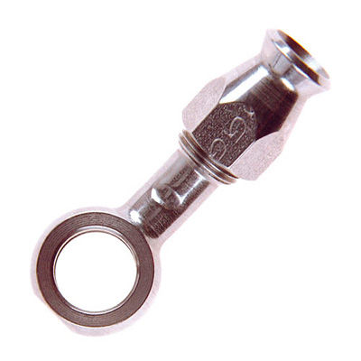 [243359-982732] Goodridge Extended Neck 20 Degree Banjo Fitting (Plated Steel, -3, 7/16 Inch (11.2mm))