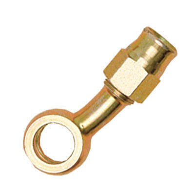 [243362-1936625] Goodridge 20 Degree Side Extended Neck Banjo Fitting (Plated Steel, -3, 3/8 Inch (10mm))