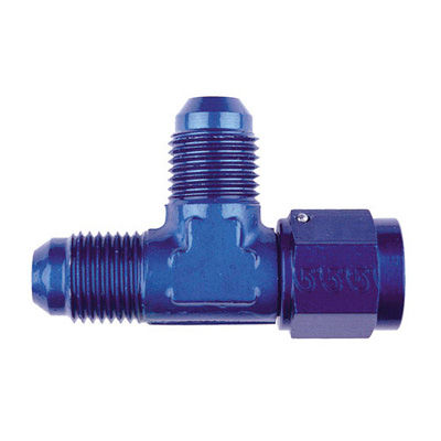 [243435-2291418] Goodridge Male - Female T Piece With JIC Equal Thread (Black, -4 JIC (7/16 x 20))