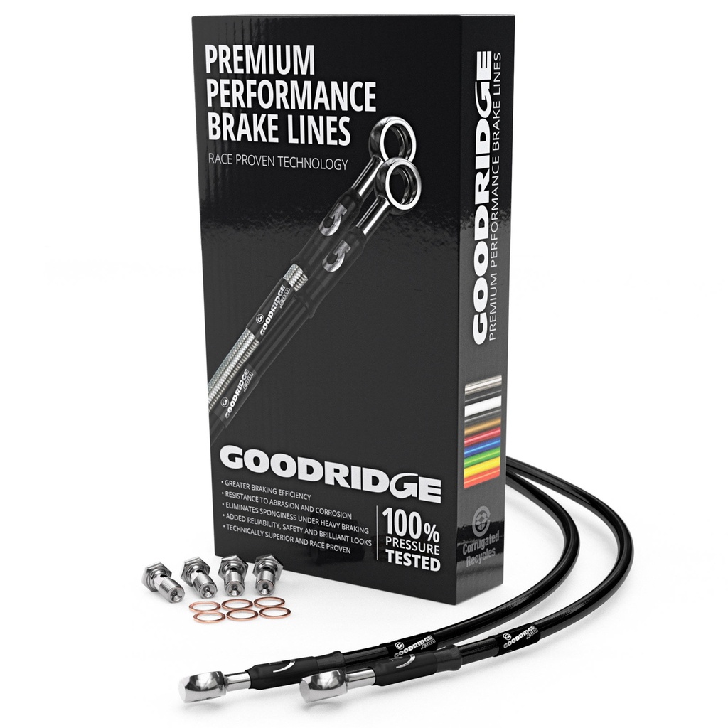 [GDRSVW1070-4C] Goodridge Stainless Steel Braided Brake Line Kit