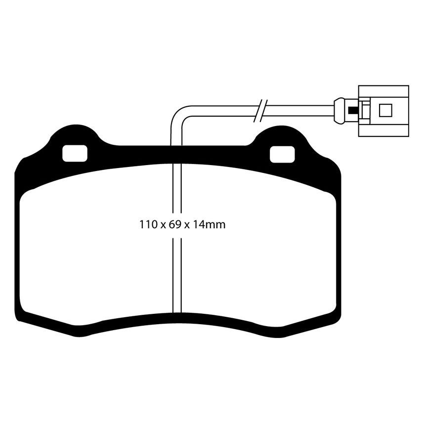 [EBCDP41140/2R] EBC Brakes Yellowstuff Performance Brake Pads