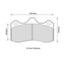 Ferodo DS2500 Brake Pads To Fit AP Racing CP6627 / OE calipers