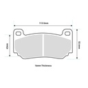 Mintex F4R Brake Pads To Fit AP Racing CP7600/CP7606/CP7613 Scalloped Version