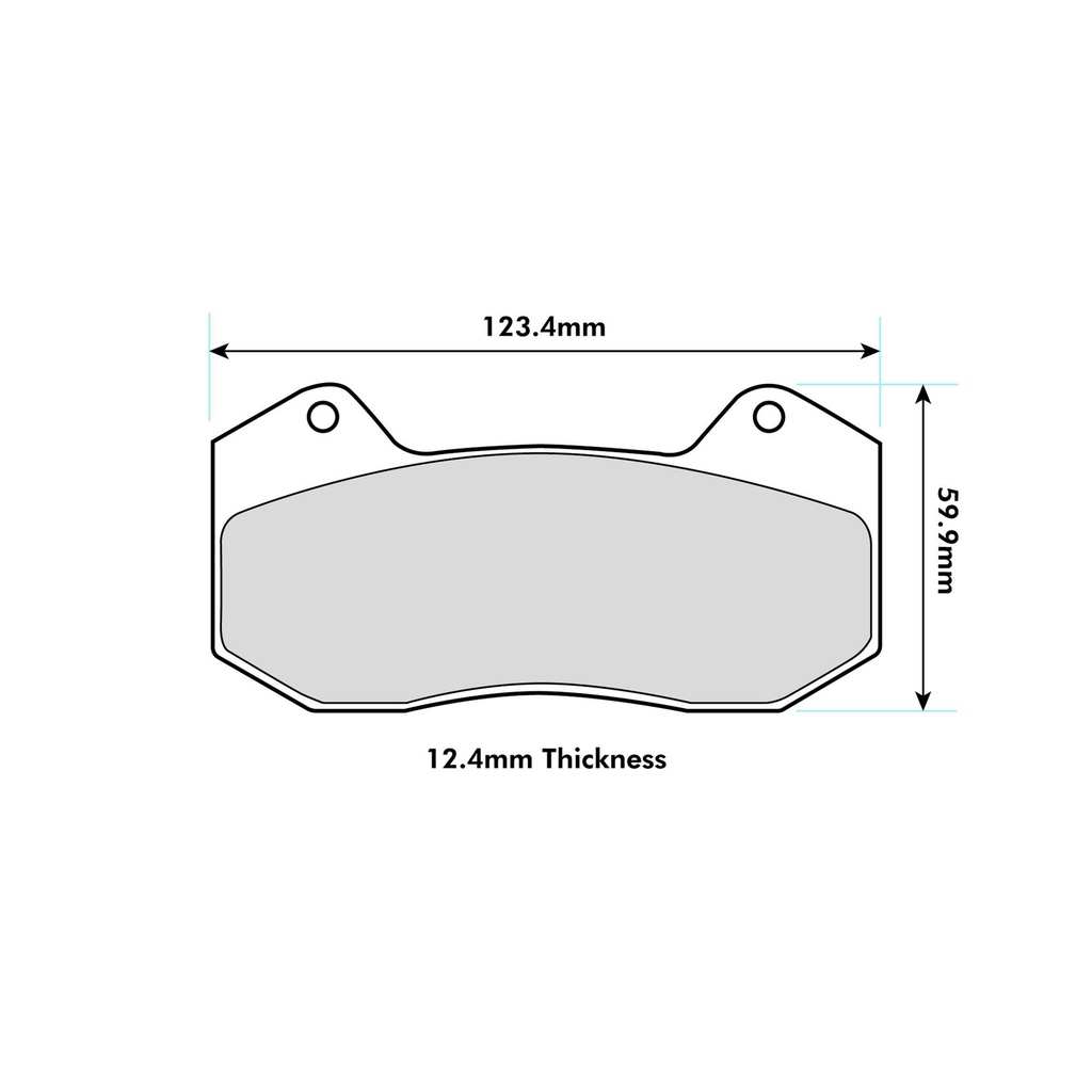 Wilwood BP-10 Brake Pads To Fit Wilwood Dynapro 6 Piston Lug Mount Calipers