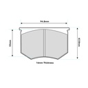 Mintex MX4597 Brake Pads To Fit Girling B-Type Mk5 Caliper