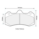 PBS Brakes ProRace Brake Pads To Fit AP Racing CP7040 Caliper