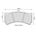 PBS Brakes ProComp S1 Brake Pads To Fit AP Racing Various Calipers