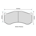EBC Brakes SR21 Sintered Brake Pads To Fit Brembo 07.7614.3 Caliper