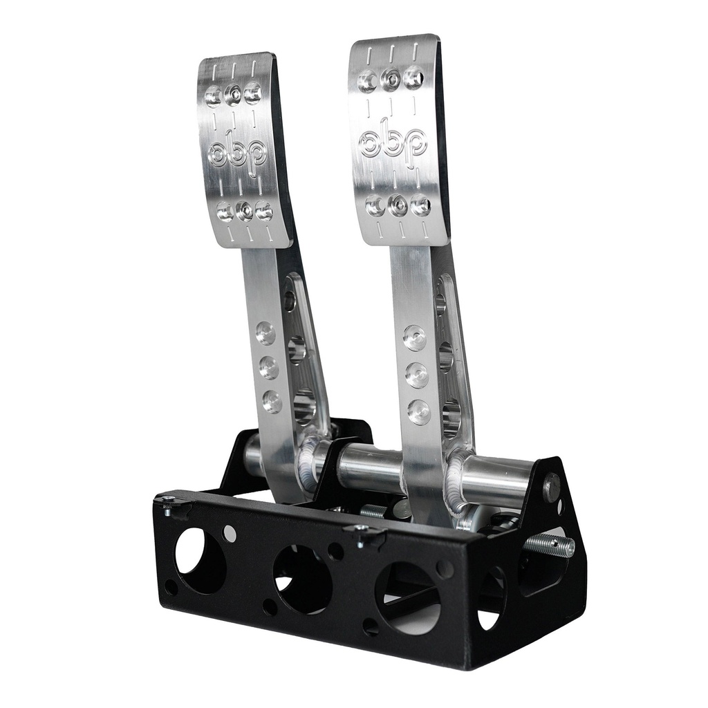 [7000529-3047915] OBP Universal Pro Race V2 Floor Mount 2 Pedal Assembly (Black)