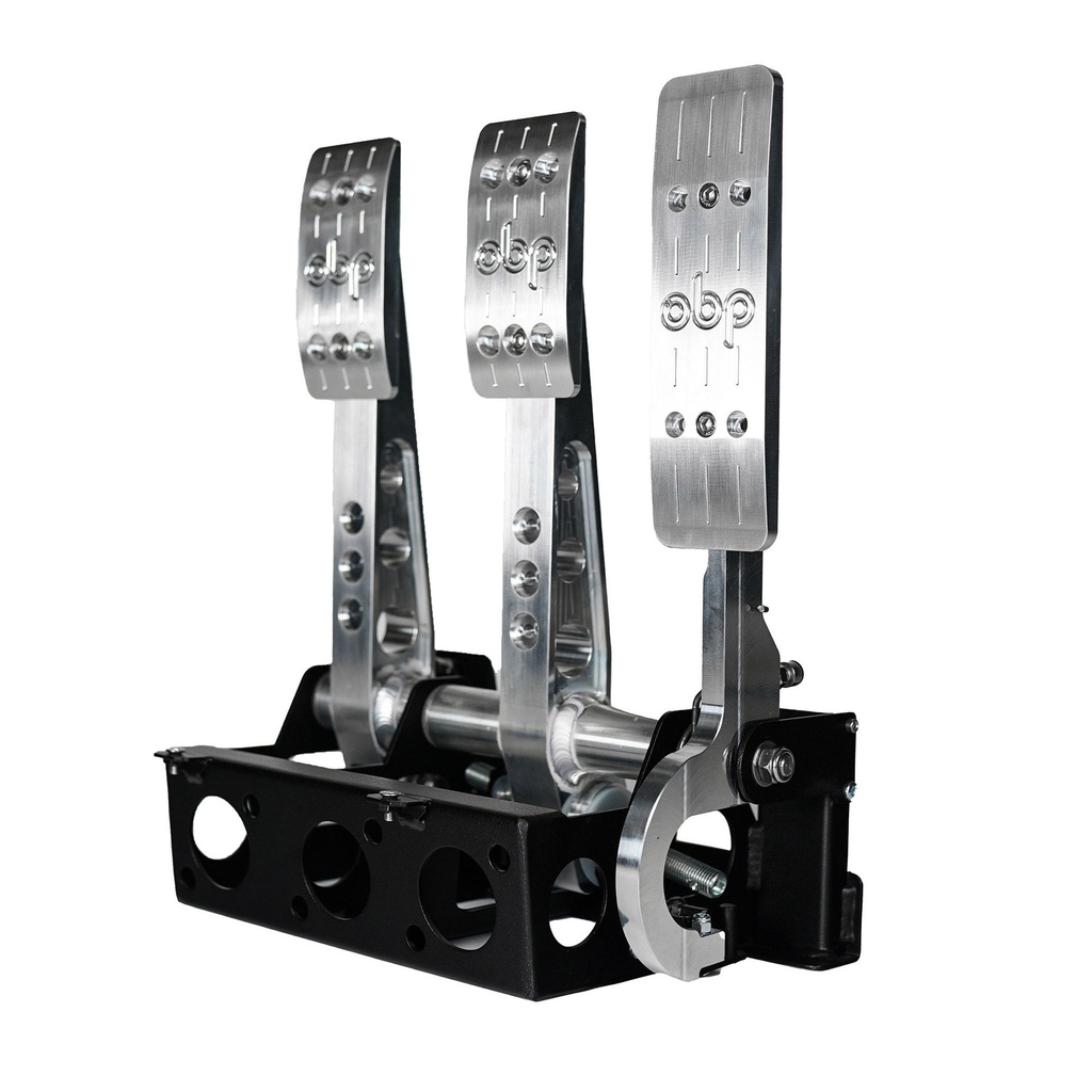 [252428-3047928] OBP Universal Pro Race Cockpit Floor Mount 3 Pedal Assembly (Option 1, Black)