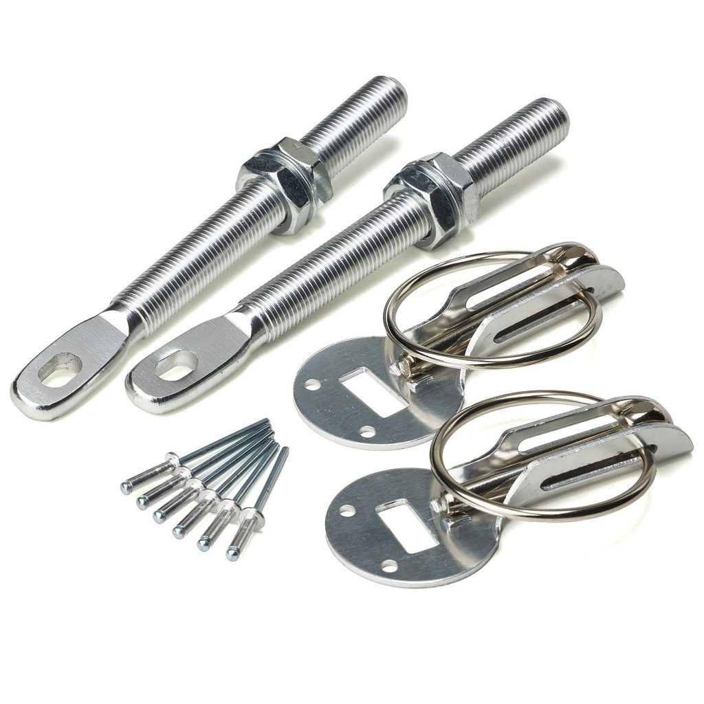 [7002387-3893786] Pitking Products Competition Quick Release Aluminium Bonnet Pins (Black)