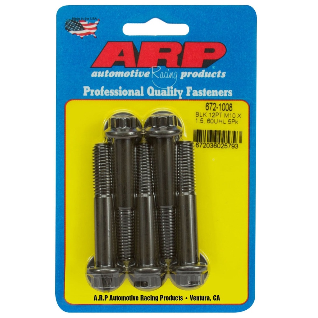[1033896-1609852] ARP Metric High Tensile Bolts - 12 Point Head - Pack Of 5 (M8 x 1.25mm, 20mm)