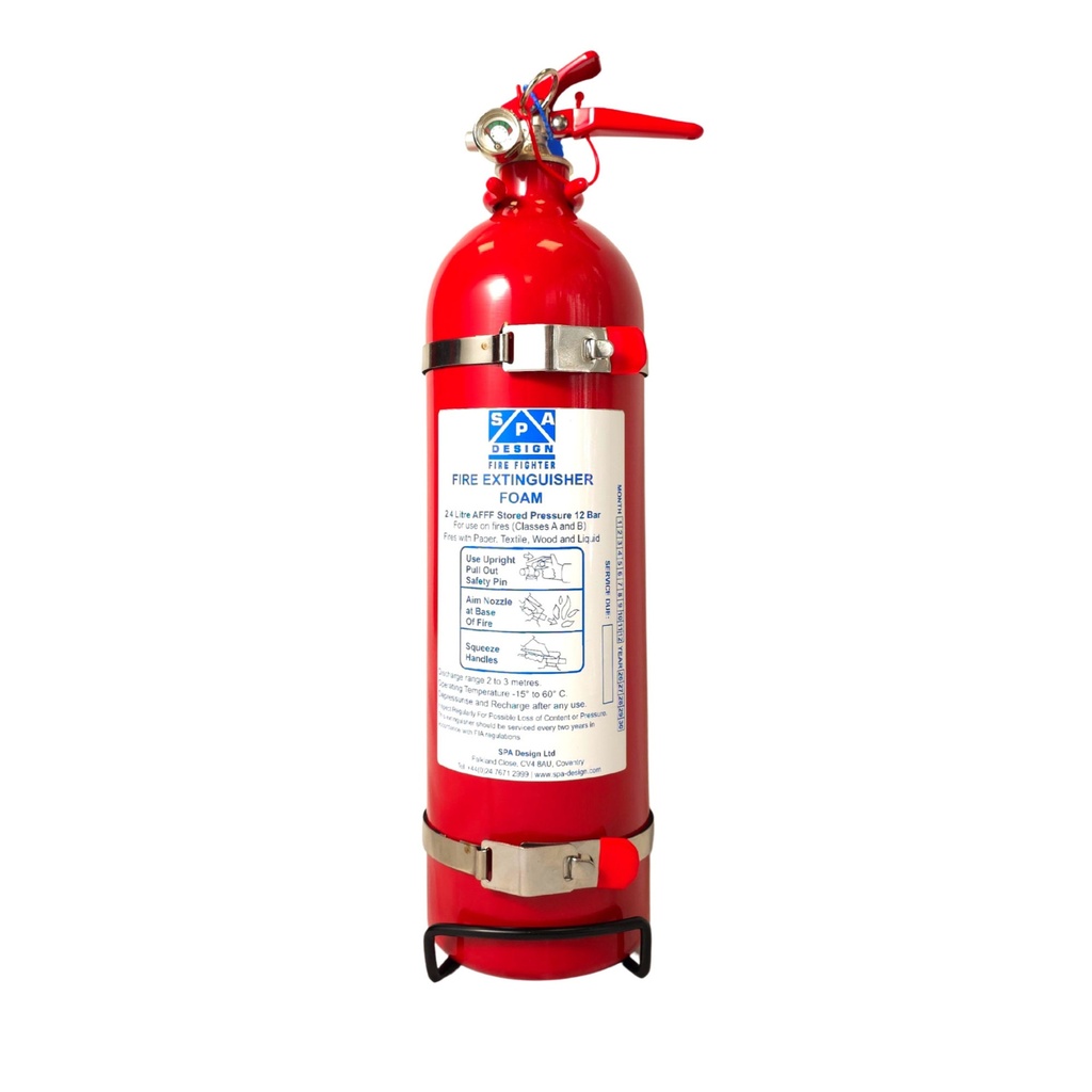 [P/E2000-001-006] SPA Design Fire Fighter Hand Held Fire Extinguisher 2.4 Ltr