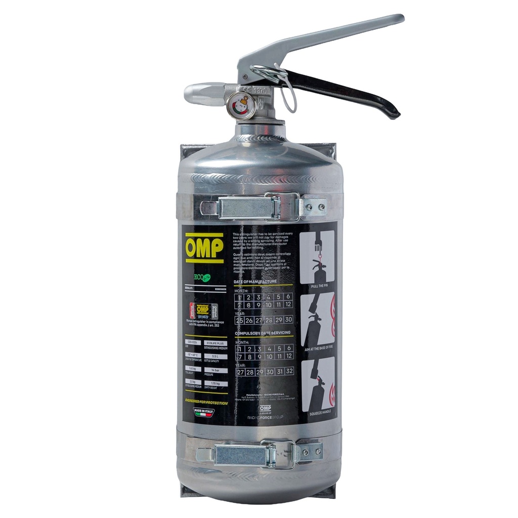 [OMPCB0-0324-A01] OMP 2.4 Litre Ecolife Plus Hand Held Fire Extinguisher -Steel Bottle