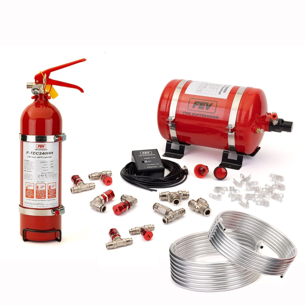 [FEV100.000.078.4/AKN] FEV F-TEC 3.5 Litre Electrical Fire Extinguisher Rally Package - Alloy Bottle