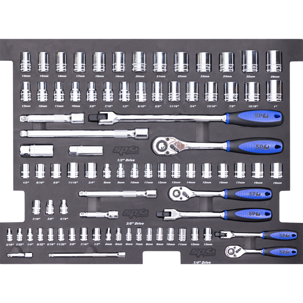 EVA TOOLKIT - 81PC METRIC/SAE- SOCKET AND ACCESSORIES