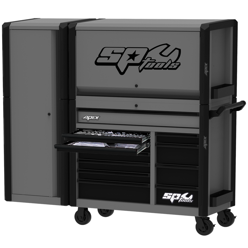 [SP53002GY] TOOLKIT 278PC METRIC/SAE - APEX SERIES ROLLER CABINET WITH HUTCH AND SIDE LOCKER 12 DRAWER GREY FOAMED