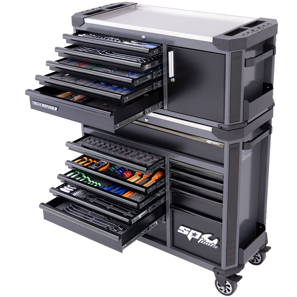 [SP52387DX] TOOLKIT 631PC METRIC/SAE - TECH SERIES 18 DRAWER DIAMOND BLACK FOAMED