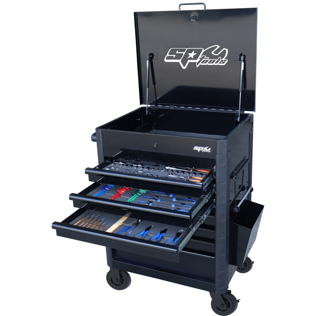 [SP50835BK] TOOLKIT 200PC METRIC/SAE - USA SUMO SERIES - SERVICE CART 7 DRAWER BLACK FOAMED