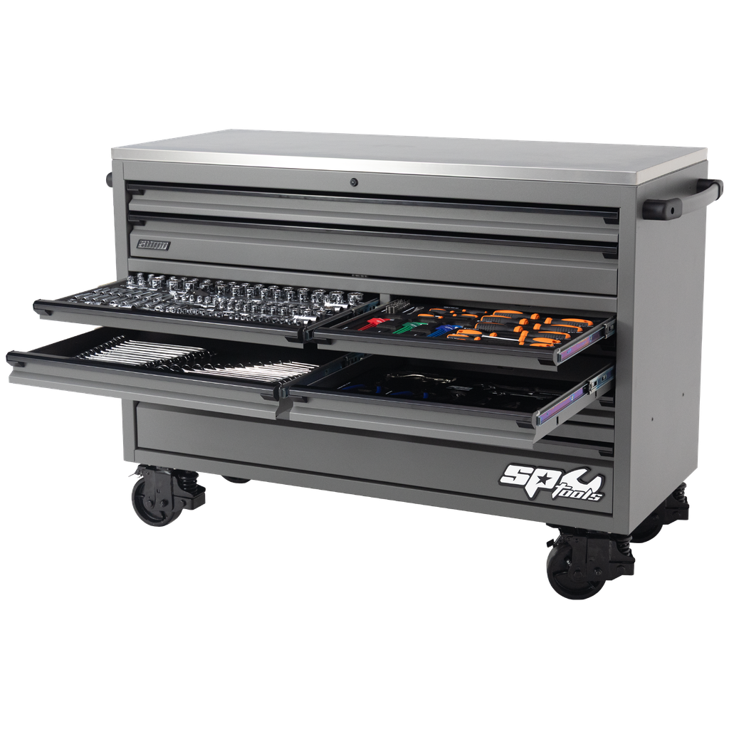 [SP50807GY] TOOLKIT 465PC METRIC/SAE - USA SUMO SERIES 59" ROLLER CABINET 11 DRAWER MATTE GREY