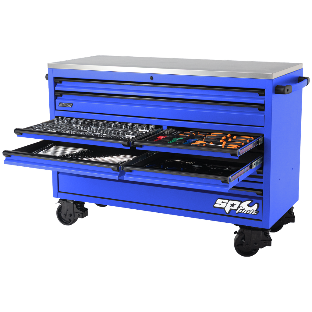 [SP50807BL] TOOLKIT 465PC METRIC/SAE - USA SUMO SERIES 59" ROLLER CABINET  11 DRAWER BLUE