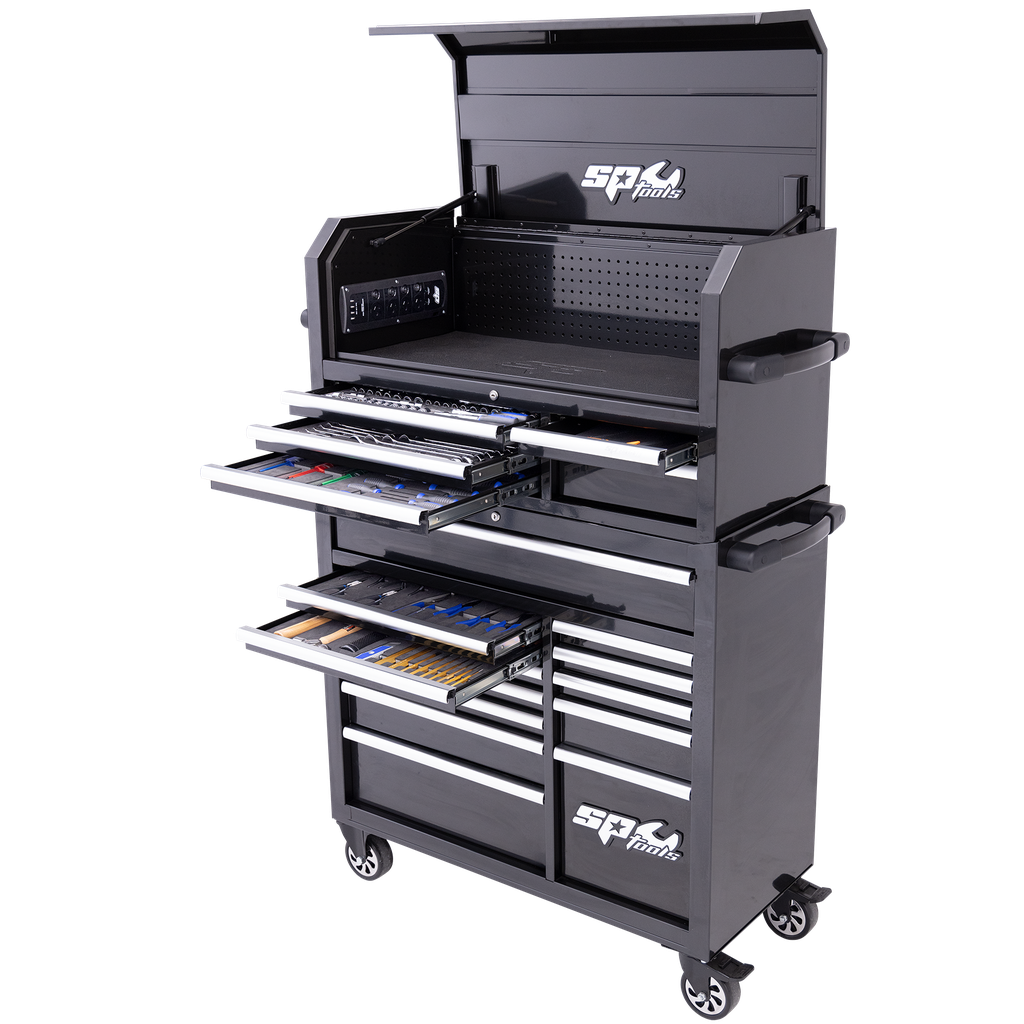 [SP50551X] TOOLKIT 305PC METRIC/SAE - SUMO SERIES POWER HUTCH 18 DRAWER BLACK FOAMED