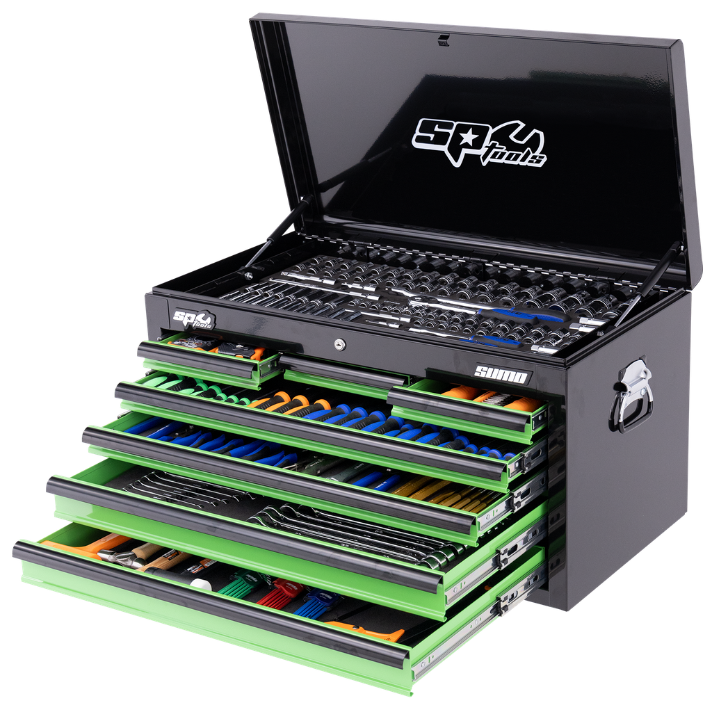 [SP50172] TOOLKIT 409PC METRIC/SAE - SUMO SERIES 7 DRAWER BLACK/GREEN
