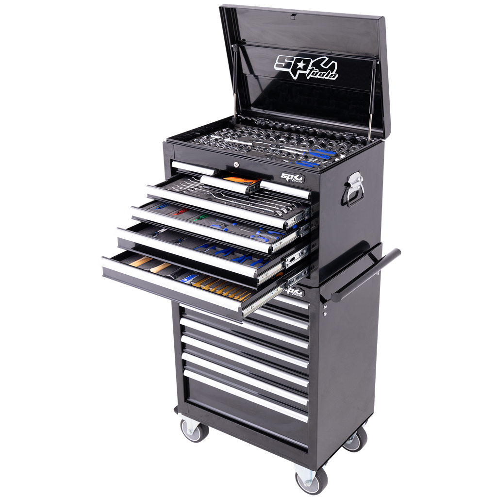 [SP50104X] TOOLKIT 244PC METRIC/SAE - CUSTOM SERIES 15 DRAWER BLACK FOAMED