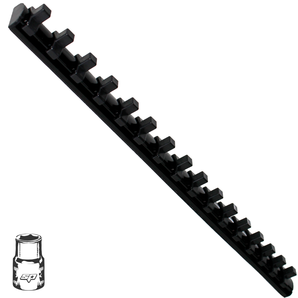 WORKSHOP - SOCKET RAIL 1/4"DR HOLDS 10PC MAGNETIC