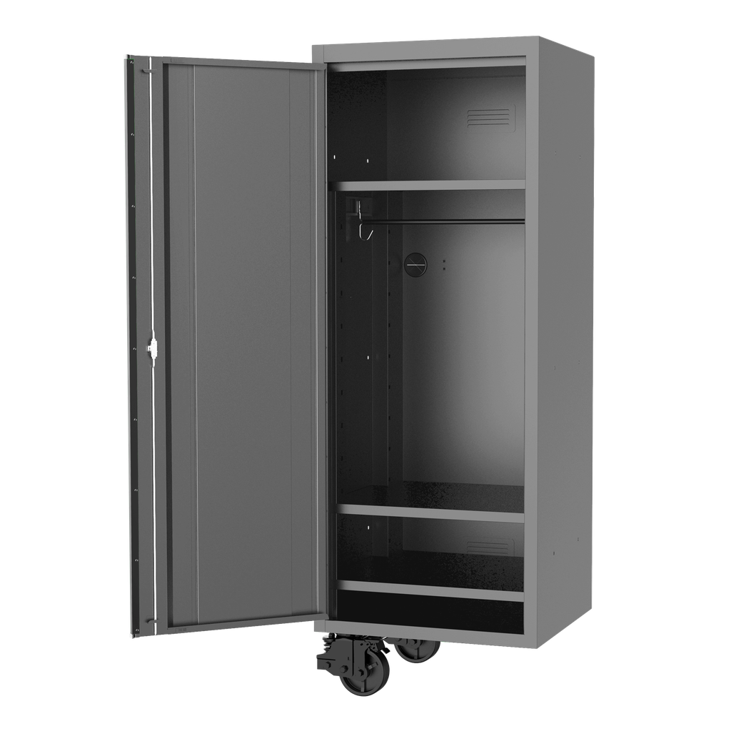 [SP44885GY] SIDE LOCKER - USA SERIES 27" 3 SHELF WITH HANG RAIL MATTE GREY