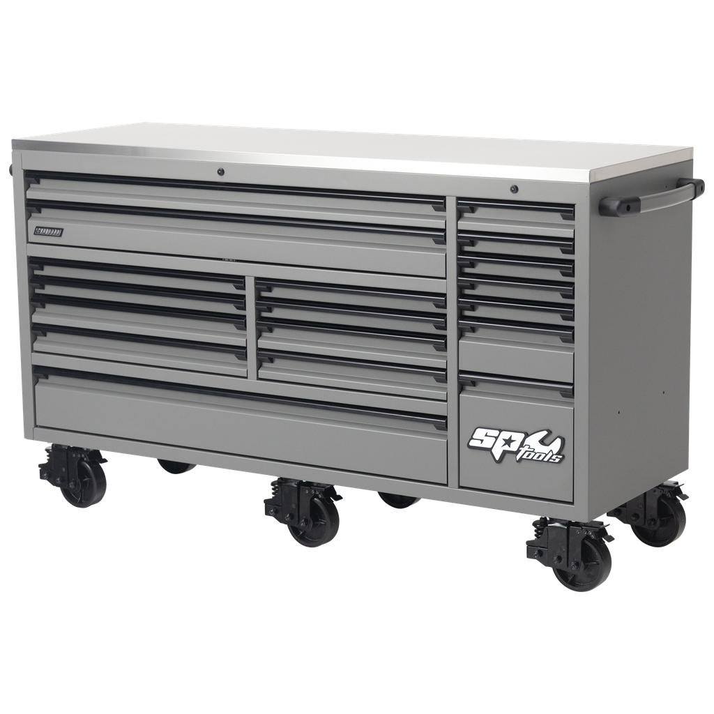 [SP44826GY] STORAGE ROLLER CAB - USA SERIES 73" 18 DRAWER MATTE GREY