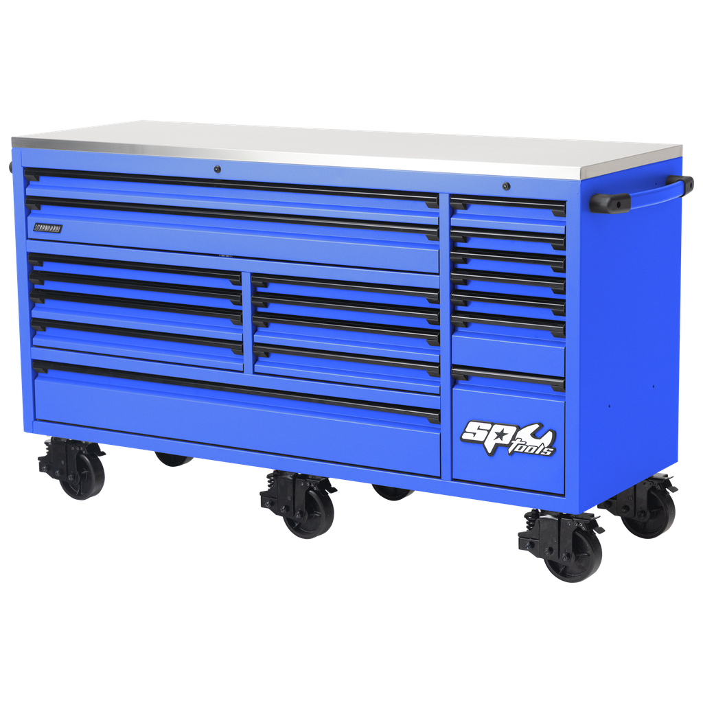 [SP44826BL] STORAGE ROLLER CAB - USA SERIES 73" 18 DRAWER BLUE