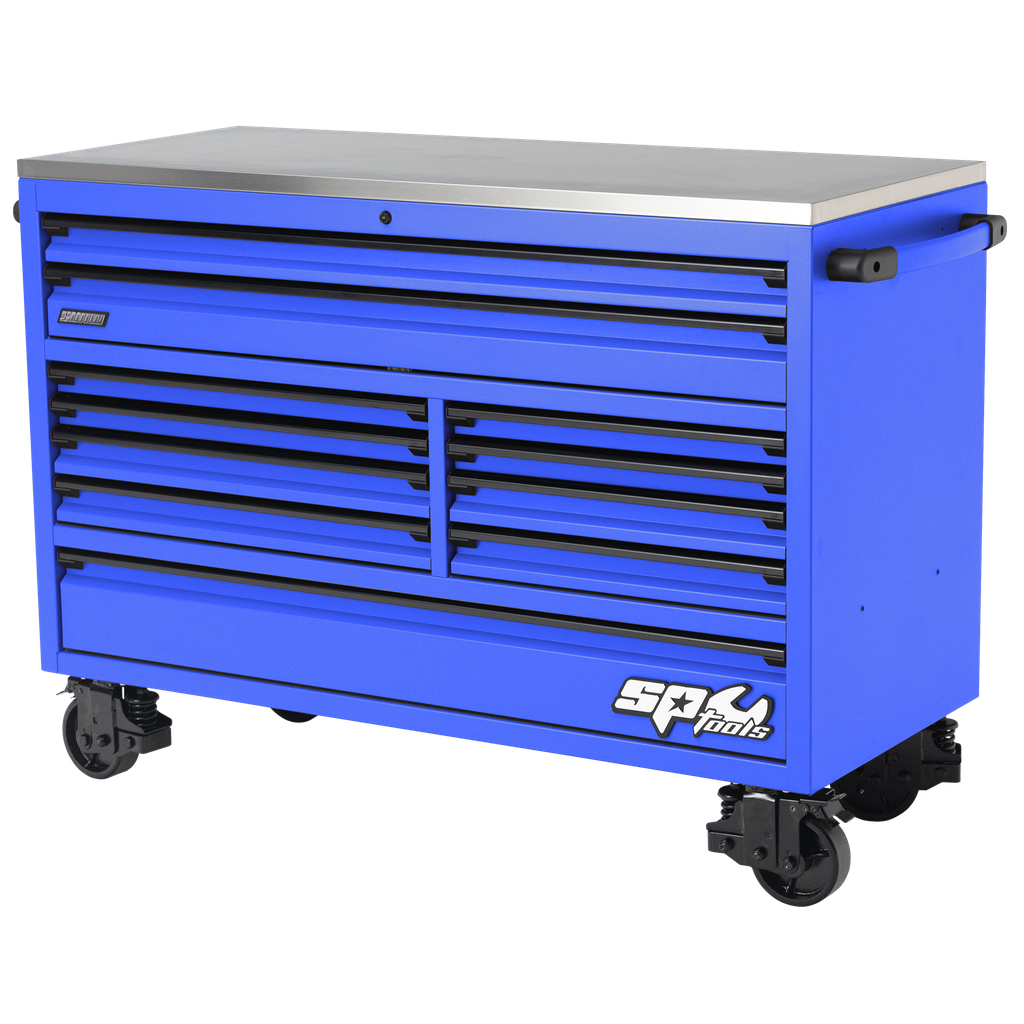 ROLLER CABINET - USA SERIES 59" 11 DRAWER BLUE
