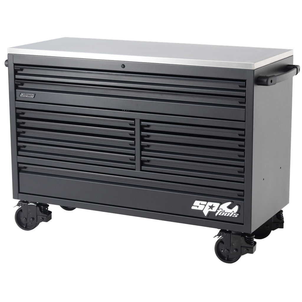 ROLLER CABINET - USA SERIES 59" 11 DRAWER MATTE BLACK
