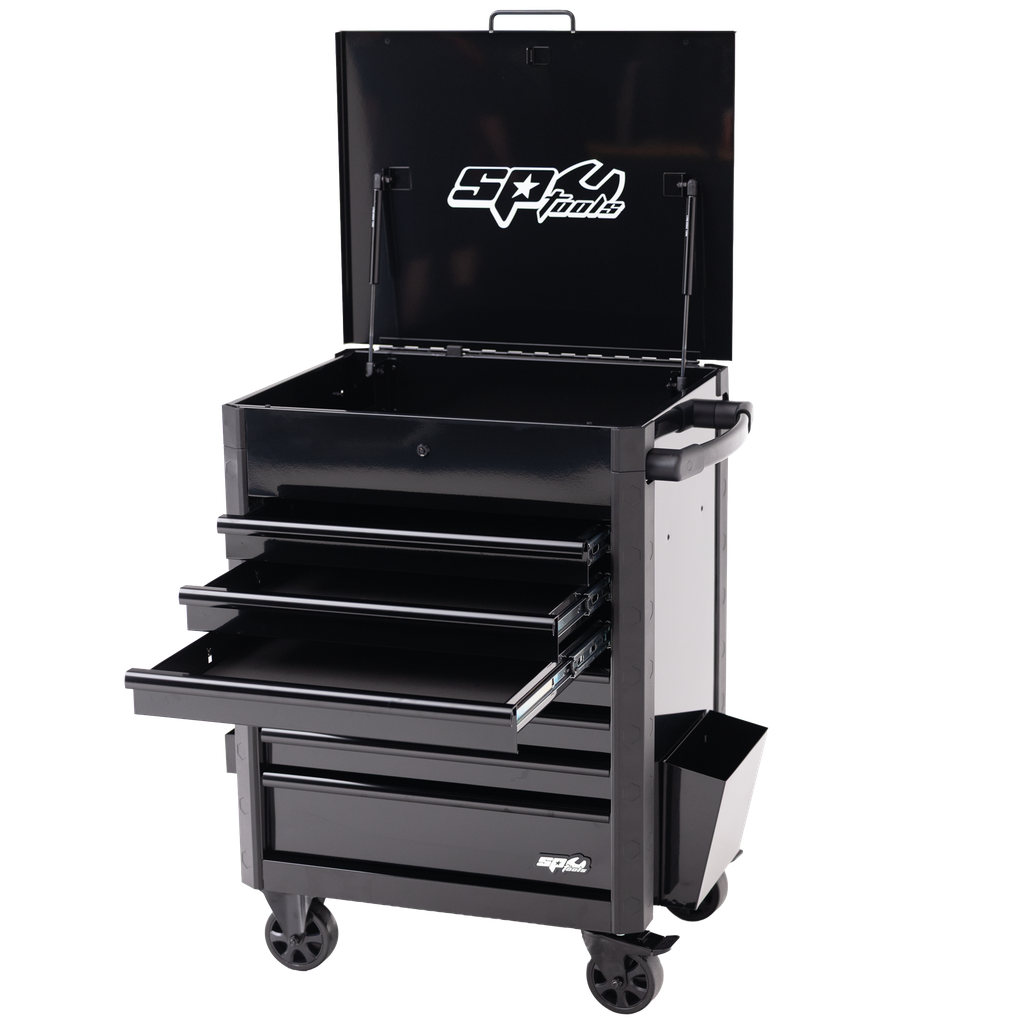 TOOL BOX - SERVICE CART 7 DRAWER BLACK/BLACK