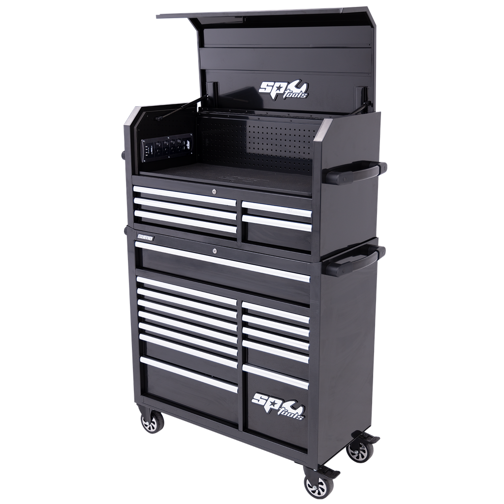 [SP40698] TOOL BOX - SUMO SERIES HUTCH COMBO 18 DRAWER BLACK