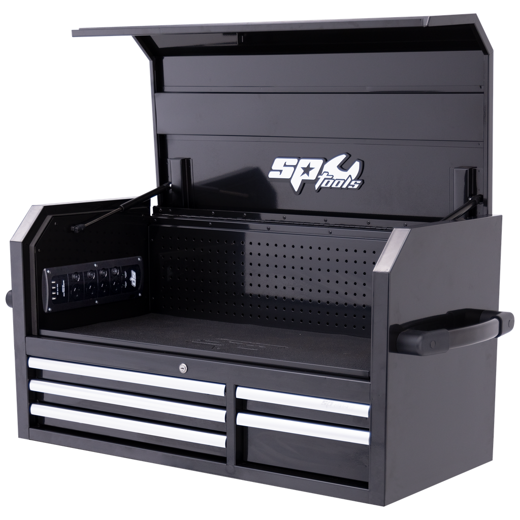 [SP40620] TOOL BOX - SUMO SERIES POWER HUTCH 5 DRAWER BLACK