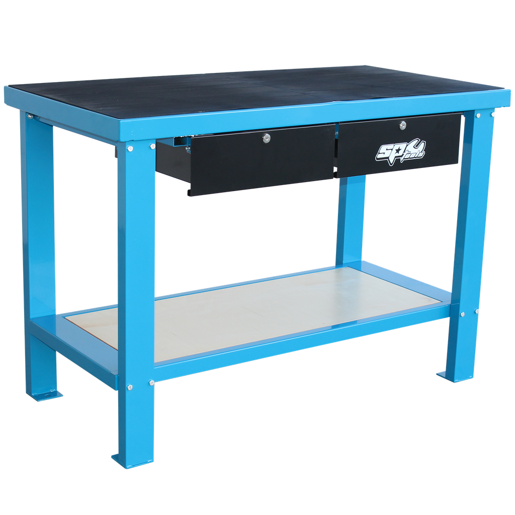WOKKBENCH - 400KG LOAD CAPACITY 2 DRAWER BLUE