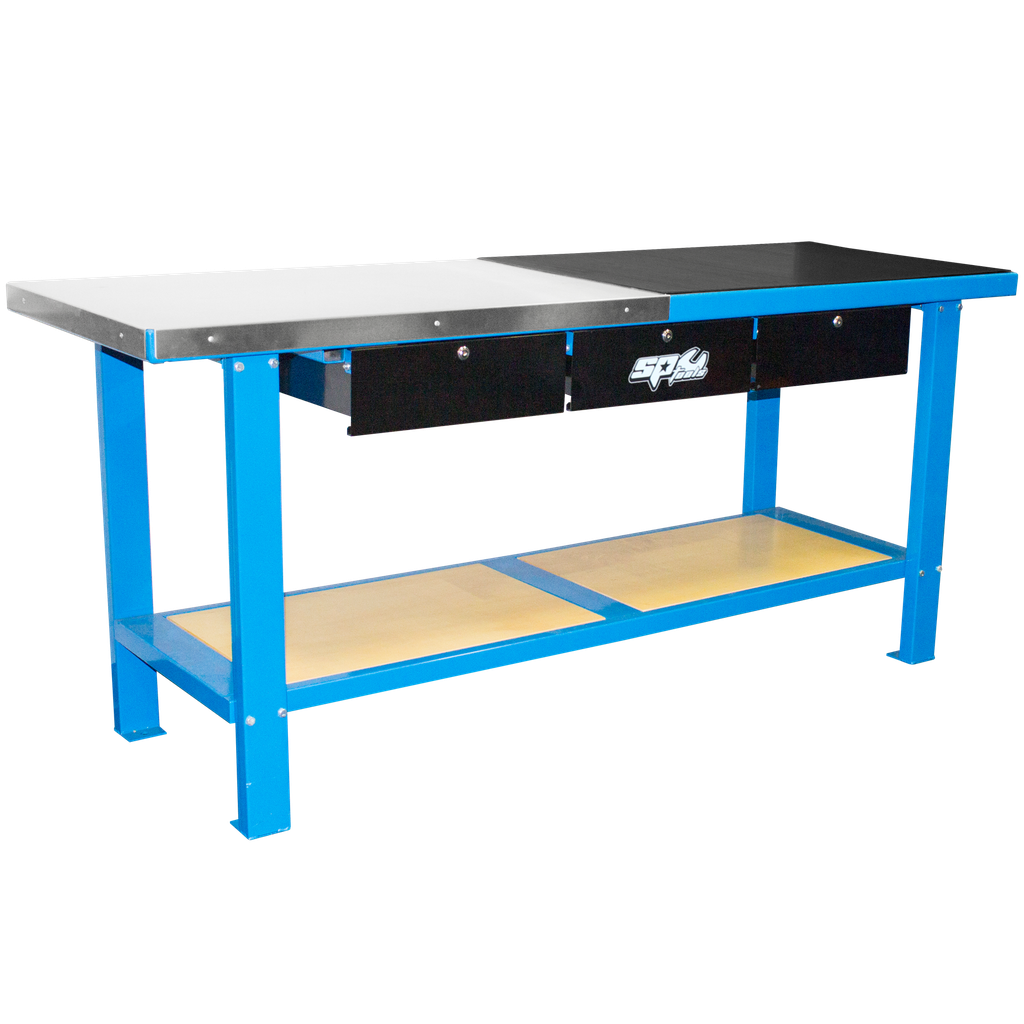 [SP40400] WORKKBENCH - 1000KG LOAD CAPACITY 3 DRAWER BLUE