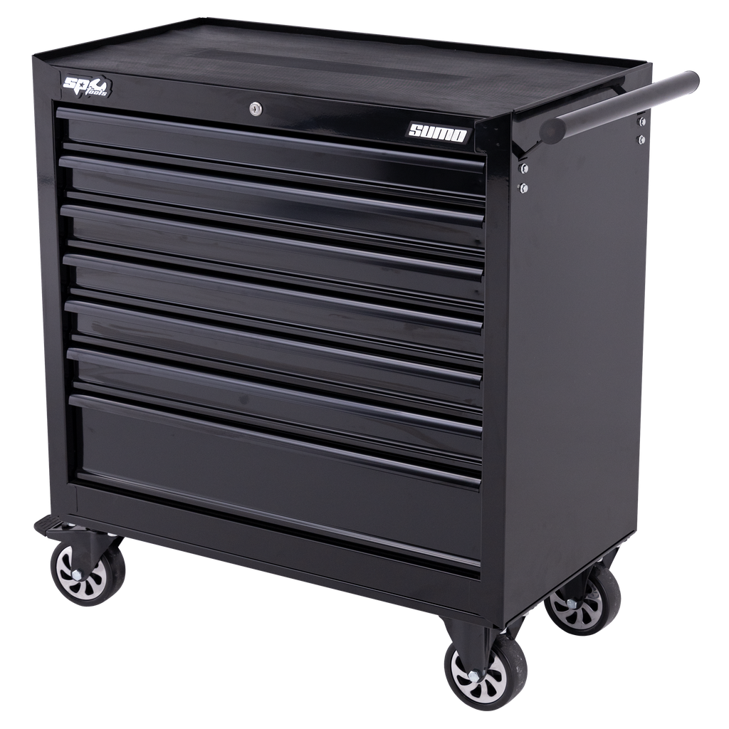 ROLLER CABINET - SUMO SERIES 7 DRAWER BLACK