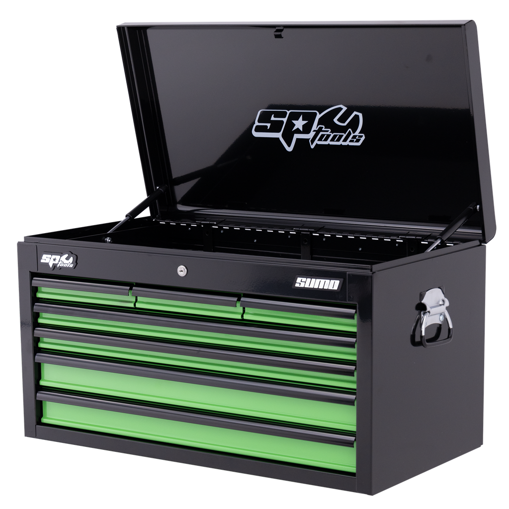 TOOL BOX - SUMO SERIES 7 DRAWER BLACK/GREEN