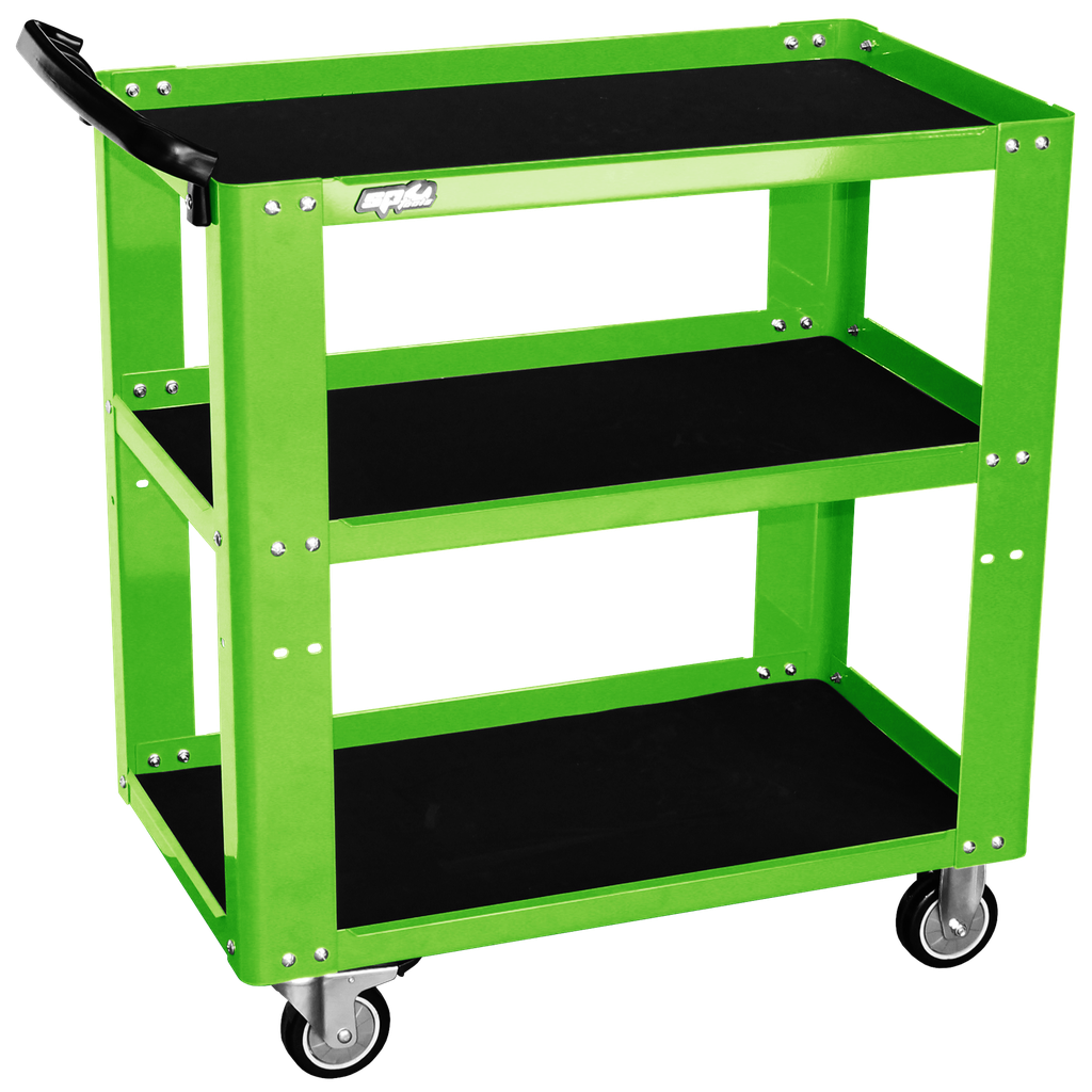 [SP40019G] TOOL TROLLEY - PROFFESIONAL SERVICE 3 SHELF GREEN