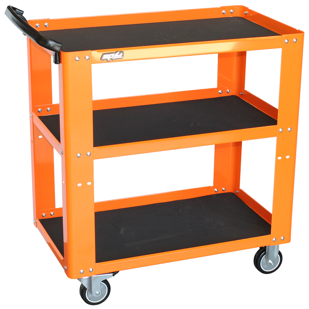 TOOL TROLLEY - PROFFESIONAL SERVICE 3 SHELF ORANGE