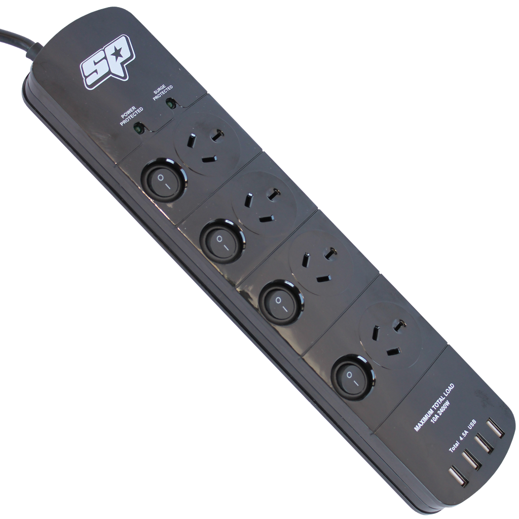 WORKSHOP - POWER BOARD 4 OUTLET 4 USB